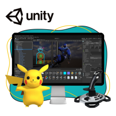 Мир игр на Unity 2D на популярном движке + AI-помощники - КИБЕРшкола программирования для детей, компьютерные курсы для школьников, начинающих и подростков - KIBERone г. Южно-Сахалинск