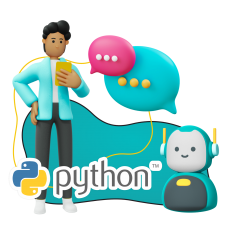 Умный чат-бот на Python - КИБЕРшкола программирования для детей, компьютерные курсы для школьников, начинающих и подростков - KIBERone г. Южно-Сахалинск