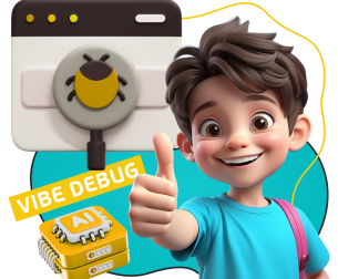 Тестирование & Vibe Debug. Охотники за багами - КИБЕРшкола программирования для детей, компьютерные курсы для школьников, начинающих и подростков - KIBERone г. Южно-Сахалинск